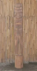 Tiki-Statue im polynesischen Stil - aus Kokospalme Tiki-Statue aus Kokosnussholz ca. 18-28 cm Durchmesser ca. 200 cm Höhe Modell 40 Ganzkörper 